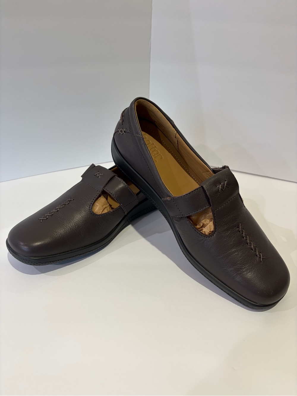 Hotter Comfort Concept Sunset Leather Mary Jane Flats 10 NWOT